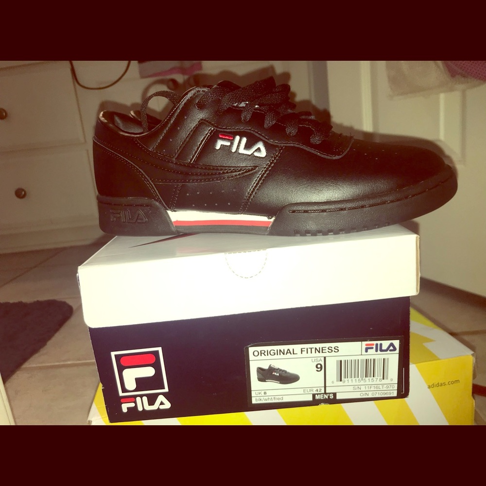 Black Fila sneakers
